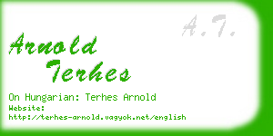 arnold terhes business card